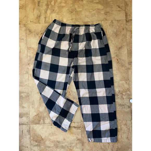 (XXL) Flannel Pajama Pants Pink Black checkered Bottoms Lounge - Picture 1 of 4